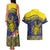 Niue Coconut Crab Couples Matching Tank Maxi Dress and Hawaiian Shirt Rock of Polynesia