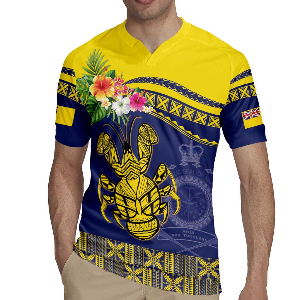 Niue Coconut Crab Rugby Jersey Rock of Polynesia