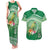 Norfolk Parakeet Tropical Couples Matching Tank Maxi Dress and Hawaiian Shirt Norfolk Island Tribal Pattern