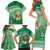 Norfolk Parakeet Tropical Family Matching Short Sleeve Bodycon Dress and Hawaiian Shirt Norfolk Island Tribal Pattern