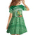 Norfolk Parakeet Tropical Kid Short Sleeve Dress Norfolk Island Tribal Pattern