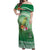 Norfolk Parakeet Tropical Off Shoulder Maxi Dress Norfolk Island Tribal Pattern