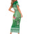 Norfolk Parakeet Tropical Short Sleeve Bodycon Dress Norfolk Island Tribal Pattern