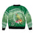 Norfolk Parakeet Tropical Sleeve Zip Bomber Jacket Norfolk Island Tribal Pattern