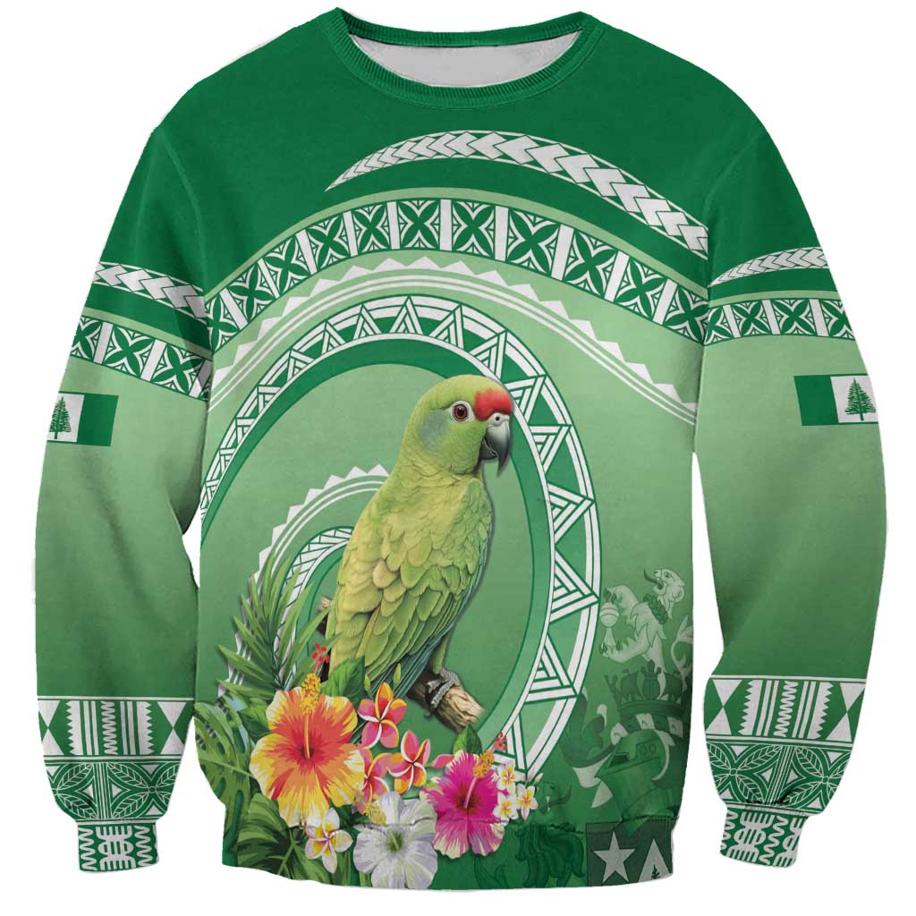 Norfolk Parakeet Tropical Sweatshirt Norfolk Island Tribal Pattern