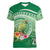 Norfolk Parakeet Tropical Women V-Neck T-Shirt Norfolk Island Tribal Pattern