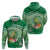 Norfolk Parakeet Tropical Zip Hoodie Norfolk Island Tribal Pattern