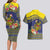 Monuina e Kilisimasi Niue Christmas Couples Matching Long Sleeve Bodycon Dress and Hawaiian Shirt Niuean Tribal Pattern