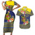 Monuina e Kilisimasi Niue Christmas Couples Matching Short Sleeve Bodycon Dress and Hawaiian Shirt Niuean Tribal Pattern