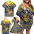 Monuina e Kilisimasi Niue Christmas Family Matching Off Shoulder Short Dress and Hawaiian Shirt Niuean Tribal Pattern