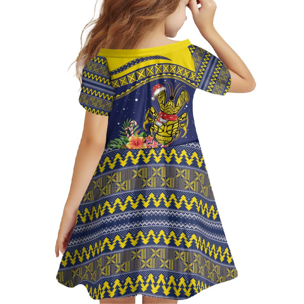 Monuina e Kilisimasi Niue Christmas Family Matching Tank Maxi Dress and Hawaiian Shirt Niuean Tribal Pattern