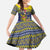 Monuina e Kilisimasi Niue Christmas Kid Short Sleeve Dress Niuean Tribal Pattern