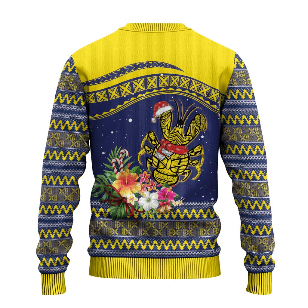 Monuina e Kilisimasi Niue Christmas Ugly Christmas Sweater Niuean Tribal Pattern