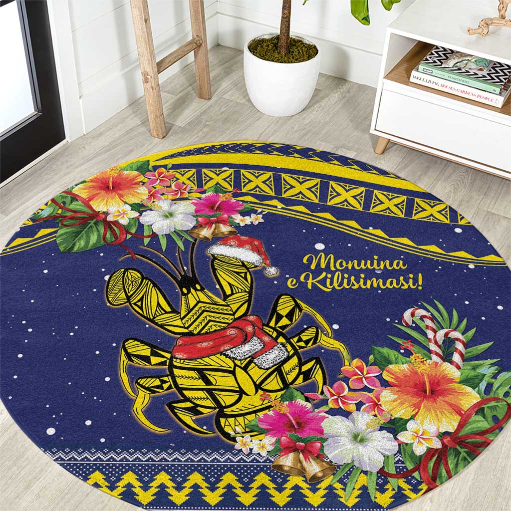 Monuina e Kilisimasi Niue Christmas Round Carpet Niuean Tribal Pattern