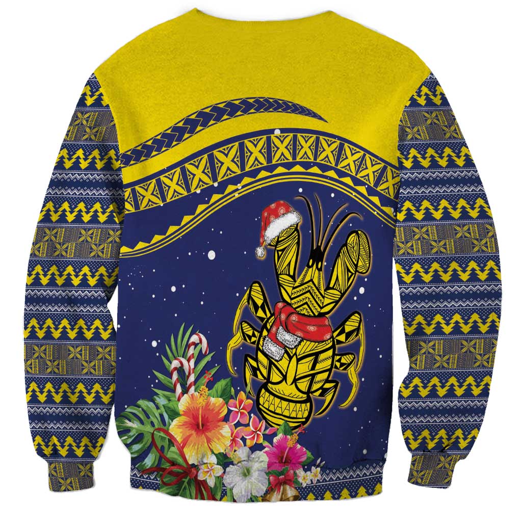 Monuina e Kilisimasi Niue Christmas Sweatshirt Niuean Tribal Pattern