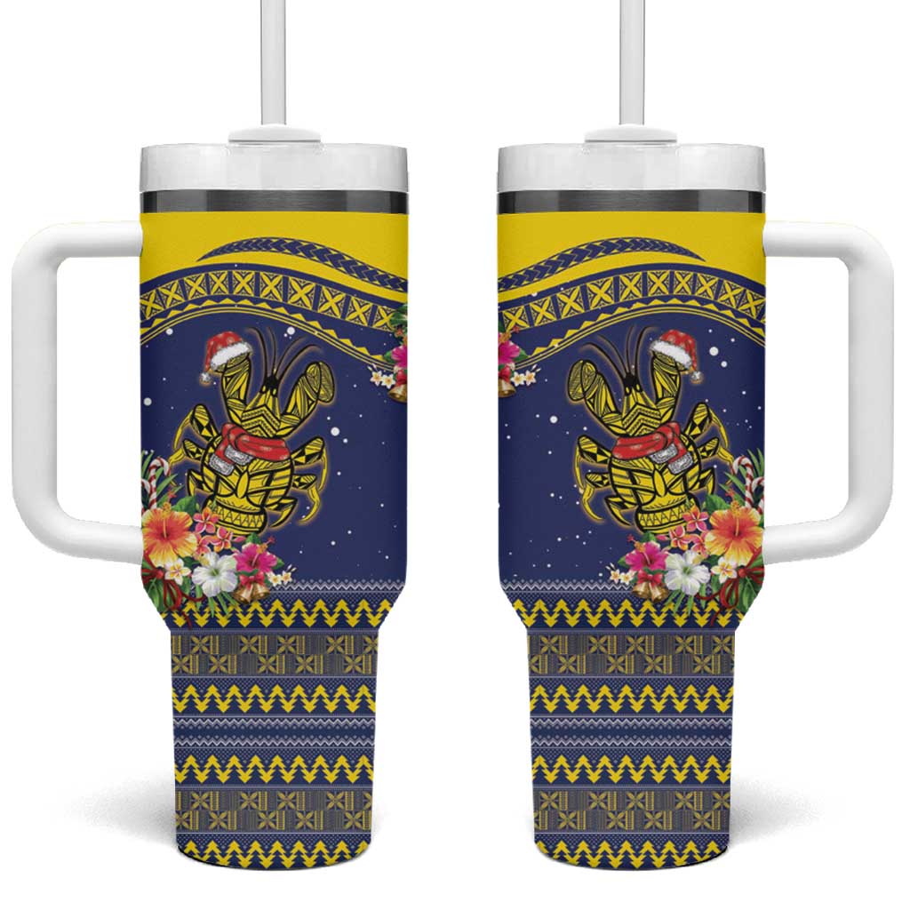 Monuina e Kilisimasi Niue Christmas Tumbler With Handle Niuean Tribal Pattern