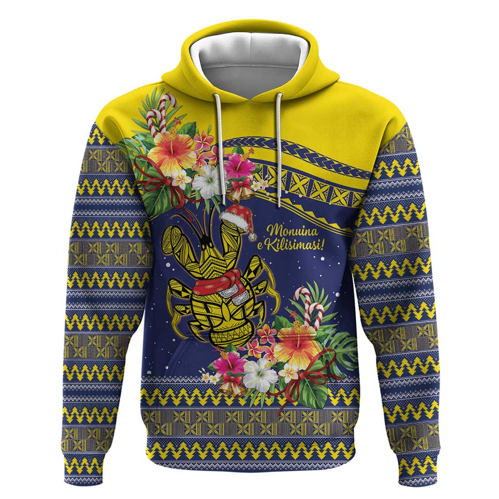 Monuina e Kilisimasi Niue Christmas Zip Hoodie Niuean Tribal Pattern