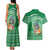 Norfolk Island Pine Tree Christmas Couples Matching Tank Maxi Dress and Hawaiian Shirt Coat of Arm and Polynesian Pattern