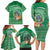 Norfolk Island Pine Tree Christmas Family Matching Long Sleeve Bodycon Dress and Hawaiian Shirt Coat of Arm and Polynesian Pattern