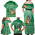 Norfolk Island Pine Tree Christmas Family Matching Off Shoulder Maxi Dress and Hawaiian Shirt Coat of Arm and Polynesian Pattern