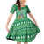 Norfolk Island Pine Tree Christmas Family Matching Off Shoulder Short Dress and Hawaiian Shirt Coat of Arm and Polynesian Pattern