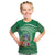 Norfolk Island Pine Tree Christmas Kid T Shirt Coat of Arm and Polynesian Pattern