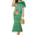 Norfolk Island Pine Tree Christmas Mermaid Dress Coat of Arm and Polynesian Pattern