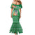 Norfolk Island Pine Tree Christmas Mermaid Dress Coat of Arm and Polynesian Pattern