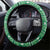 Norfolk Island Pine Tree Christmas Steering Wheel Cover Coat of Arm and Polynesian Pattern