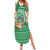 Norfolk Island Pine Tree Christmas Summer Maxi Dress Coat of Arm and Polynesian Pattern