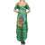 Norfolk Island Pine Tree Christmas Summer Maxi Dress Coat of Arm and Polynesian Pattern