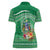 Norfolk Island Pine Tree Christmas Women Polo Shirt Coat of Arm and Polynesian Pattern