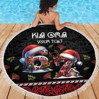 Aotearoa Six Seven Personalized Beach Blanket New Zealand Funny Christmas - Polynesian Pride