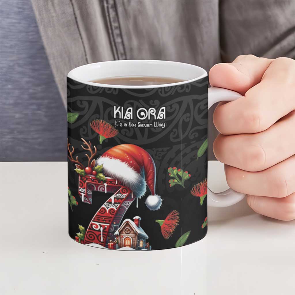 Aotearoa Six Seven Personalized Ceramic Mug New Zealand Funny Christmas - Polynesian Pride