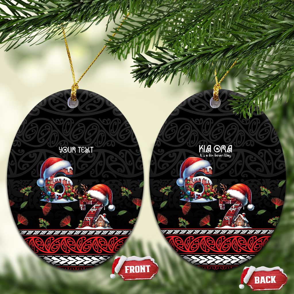 Aotearoa Six Seven Personalized Ceramic Ornament New Zealand Funny Christmas - Polynesian Pride