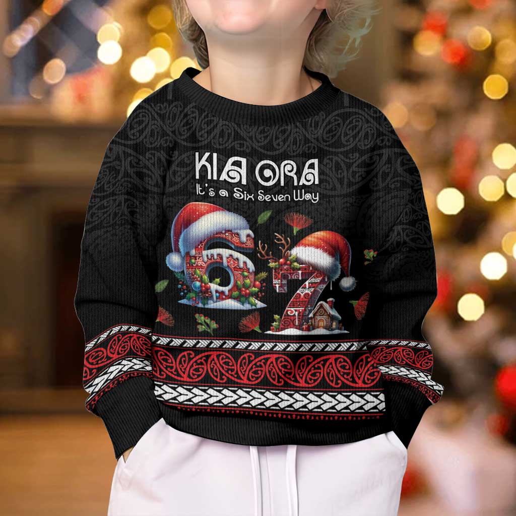 Aotearoa Six Seven Personalized Kid Ugly Christmas Sweater New Zealand Funny Christmas - Polynesian Pride