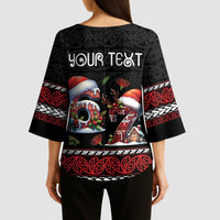 Aotearoa Six Seven Personalized Kimono Sleeve Blouse New Zealand Funny Christmas - Polynesian Pride