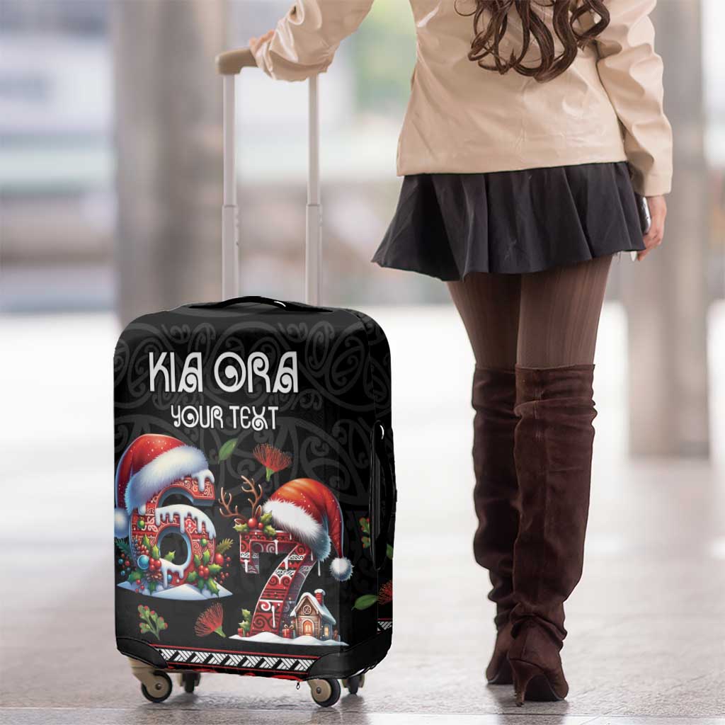 Aotearoa Six Seven Personalized Luggage Cover New Zealand Funny Christmas - Polynesian Pride