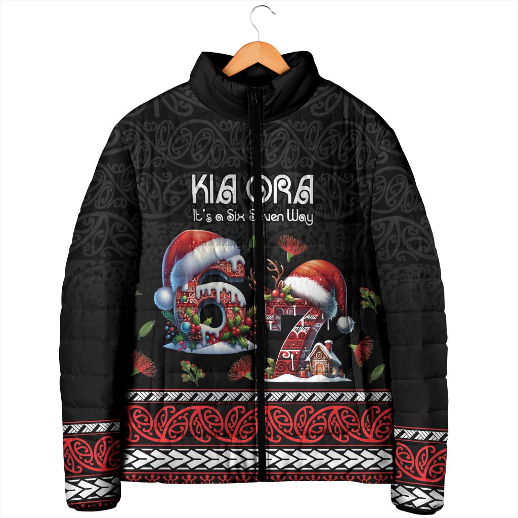 Aotearoa Six Seven Personalized Padded Jacket New Zealand Funny Christmas - Polynesian Pride