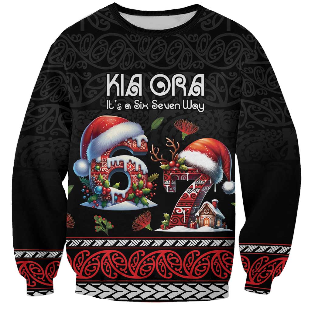 Aotearoa Six Seven Personalized Sweatshirt New Zealand Funny Christmas - Polynesian Pride