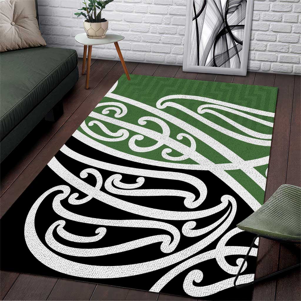 Green Fern New Zealand Kowhai Ngutukak Area Rug LT9 Green - Polynesian Pride