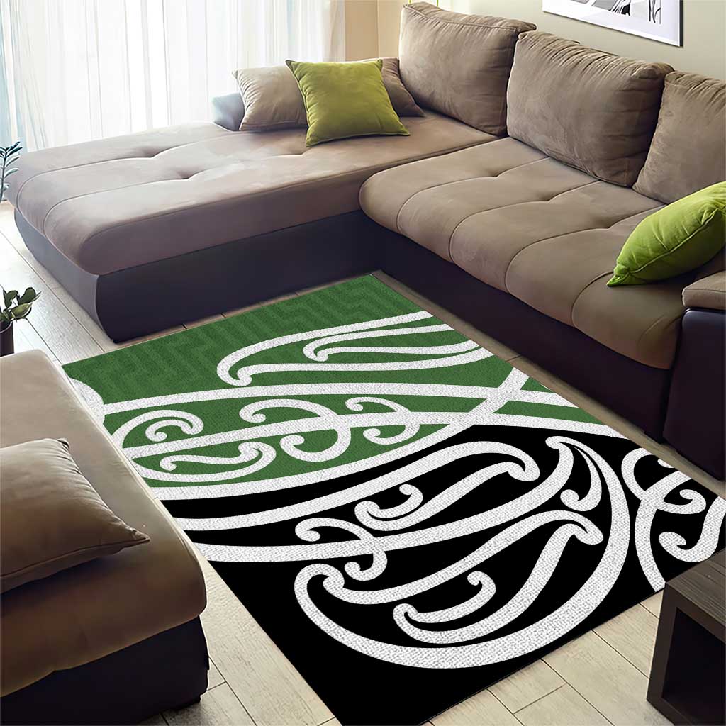 Green Fern New Zealand Kowhai Ngutukak Area Rug LT9 - Polynesian Pride
