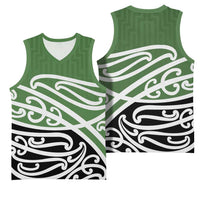 Green Fern New Zealand Kowhai Ngutukak Basketball Jersey - Polynesian Pride
