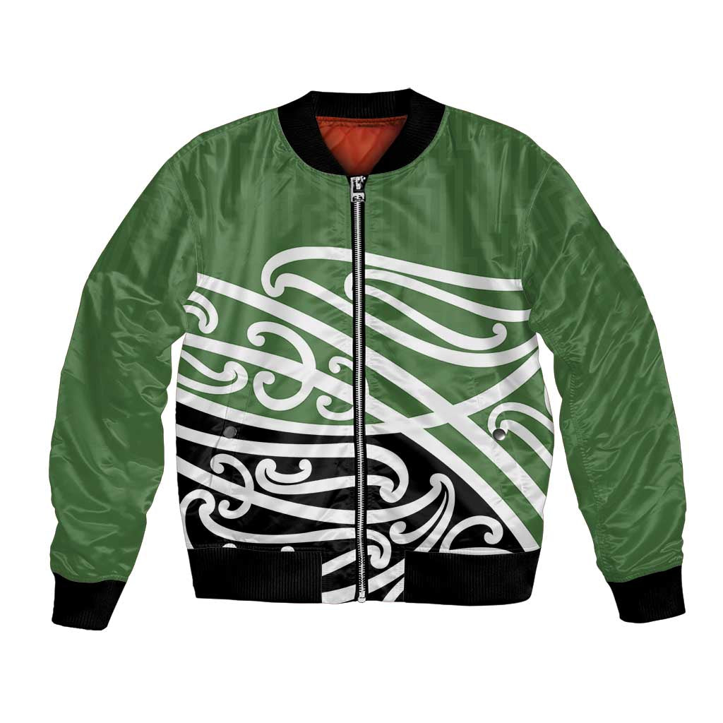 Green Fern New Zealand Kowhai Ngutukak Bomber Jacket - Polynesian Pride