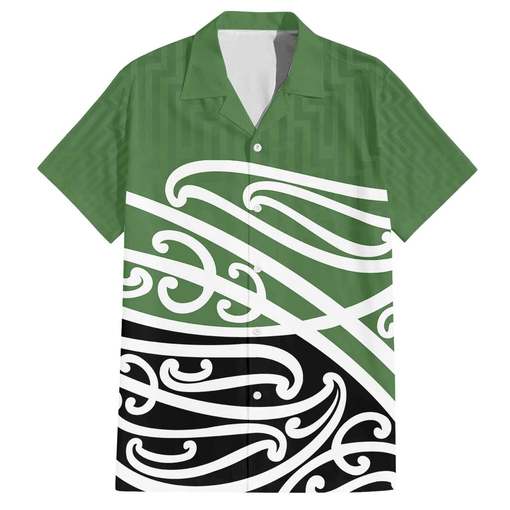 Green Fern New Zealand Kowhai Ngutukak Family Matching Tank Maxi Dress and Hawaiian Shirt - Polynesian Pride