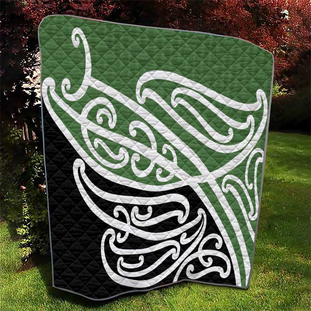Green Fern New Zealand Kowhai Ngutukak Quilt - Polynesian Pride