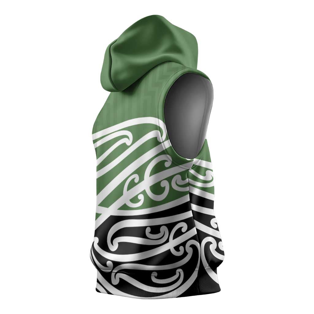 Green Fern New Zealand Kowhai Ngutukak Sleeveless Hoodie LT9 - Polynesian Pride