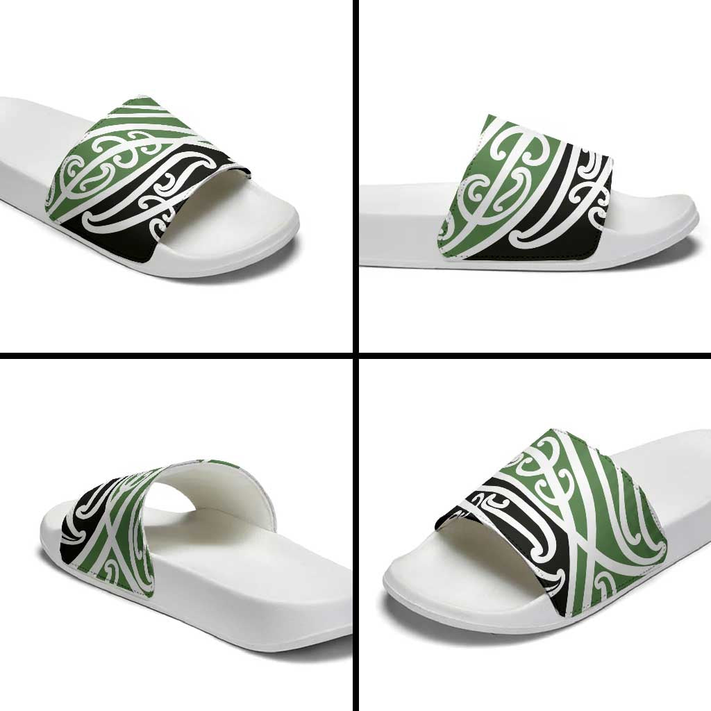 Green Fern New Zealand Kowhai Ngutukak Slide Sandals - Polynesian Pride