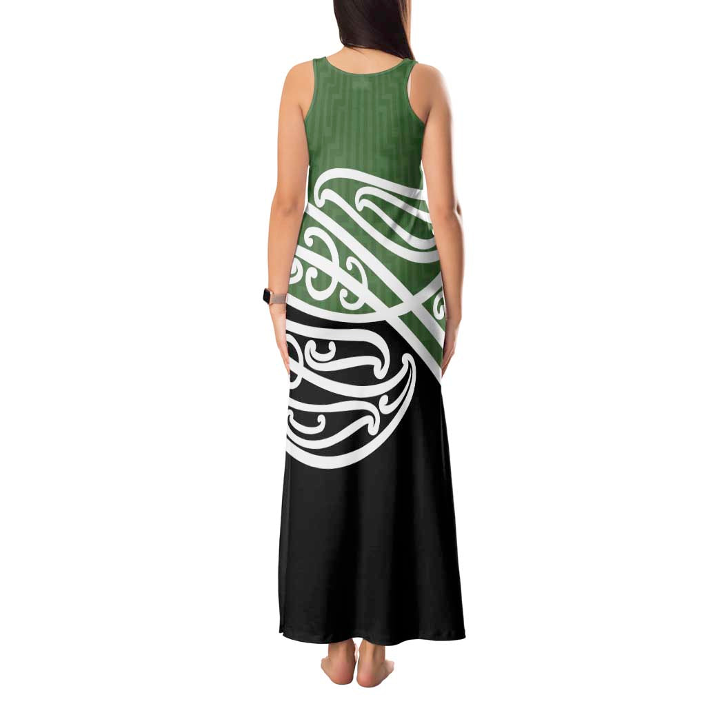 Green Fern New Zealand Kowhai Ngutukak Tank Maxi Dress - Polynesian Pride