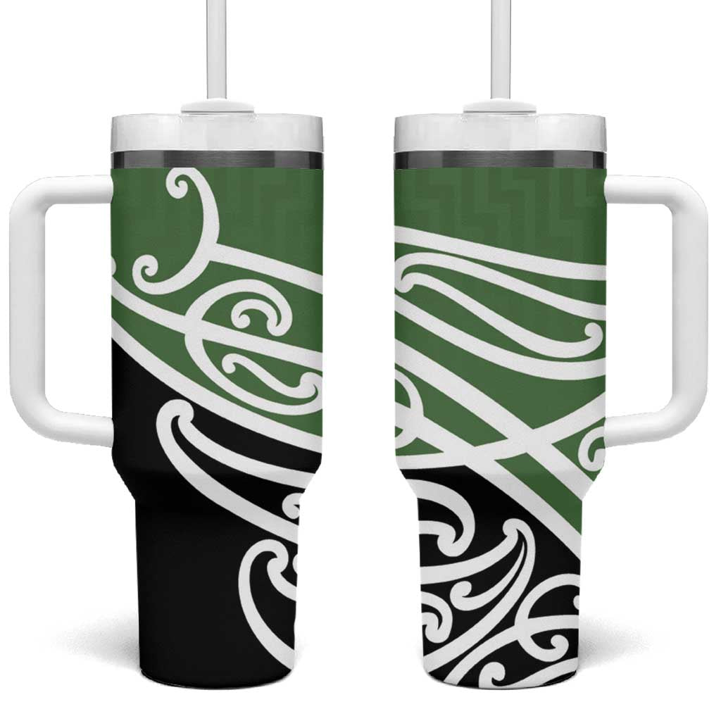Green Fern New Zealand Kowhai Ngutukak Tumbler With Handle - Polynesian Pride